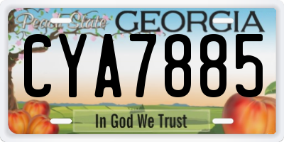 GA license plate CYA7885