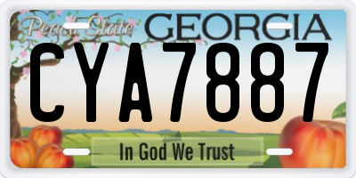GA license plate CYA7887
