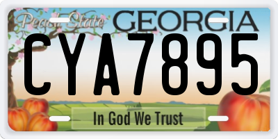 GA license plate CYA7895