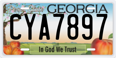 GA license plate CYA7897