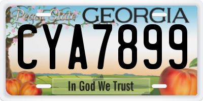 GA license plate CYA7899