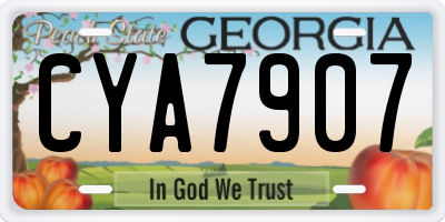 GA license plate CYA7907