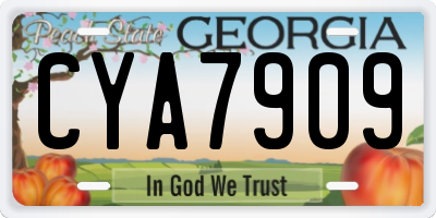 GA license plate CYA7909
