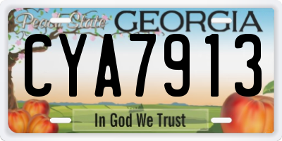 GA license plate CYA7913