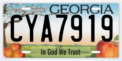 GA license plate CYA7919