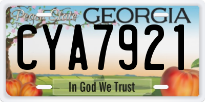 GA license plate CYA7921