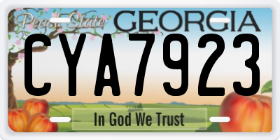 GA license plate CYA7923