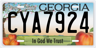 GA license plate CYA7924