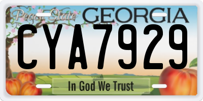 GA license plate CYA7929