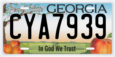 GA license plate CYA7939