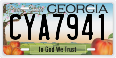 GA license plate CYA7941