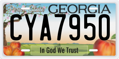 GA license plate CYA7950