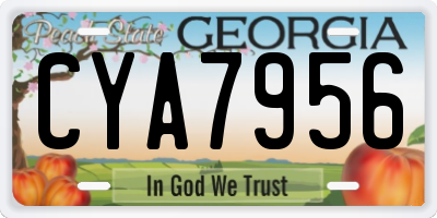 GA license plate CYA7956