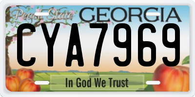 GA license plate CYA7969