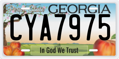 GA license plate CYA7975