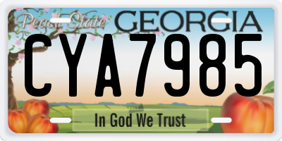 GA license plate CYA7985
