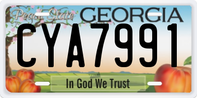 GA license plate CYA7991