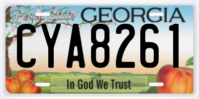 GA license plate CYA8261