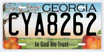 GA license plate CYA8262