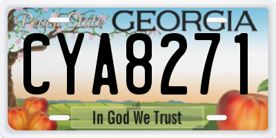GA license plate CYA8271