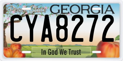 GA license plate CYA8272