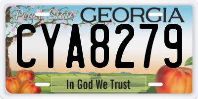GA license plate CYA8279