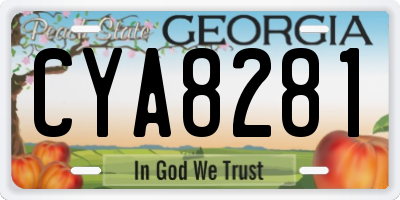 GA license plate CYA8281