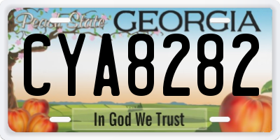 GA license plate CYA8282