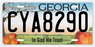 GA license plate CYA8290