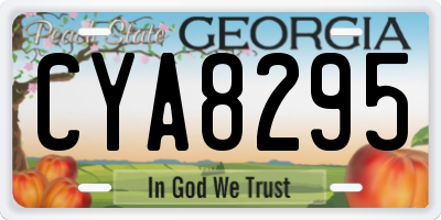 GA license plate CYA8295