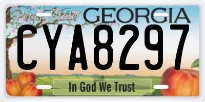 GA license plate CYA8297