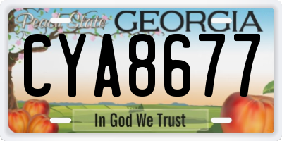 GA license plate CYA8677