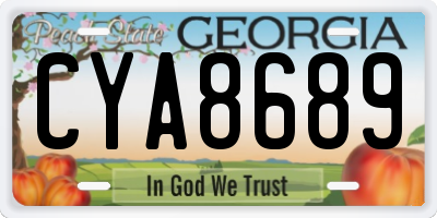 GA license plate CYA8689