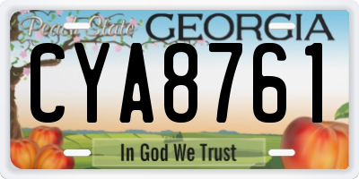 GA license plate CYA8761