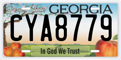 GA license plate CYA8779