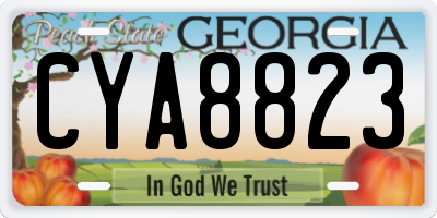 GA license plate CYA8823