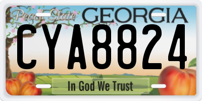 GA license plate CYA8824