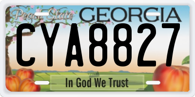 GA license plate CYA8827