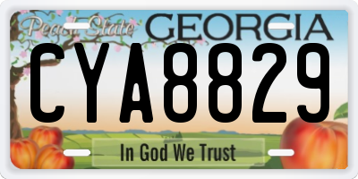 GA license plate CYA8829