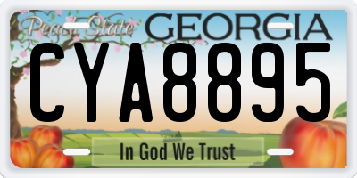 GA license plate CYA8895