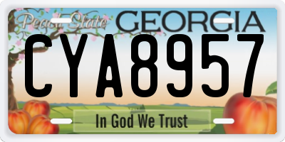 GA license plate CYA8957