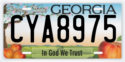 GA license plate CYA8975
