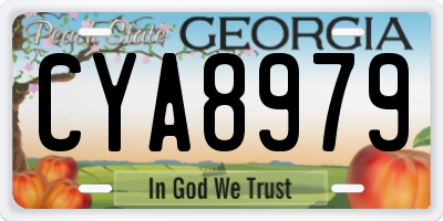 GA license plate CYA8979