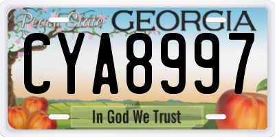 GA license plate CYA8997