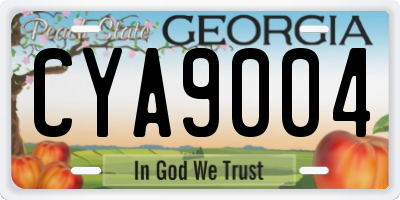 GA license plate CYA9004