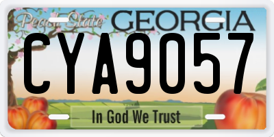 GA license plate CYA9057