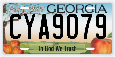 GA license plate CYA9079