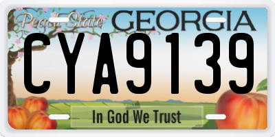 GA license plate CYA9139