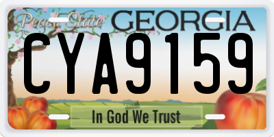 GA license plate CYA9159