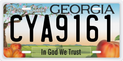 GA license plate CYA9161
